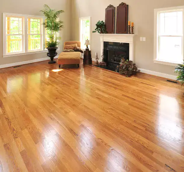 luxury hardwood flooring installed in living room