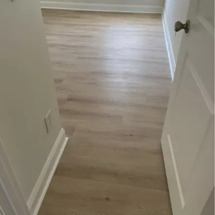 new laminate flooring installed in bedroom