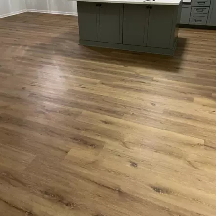 vinyl flooring installed in kitchen